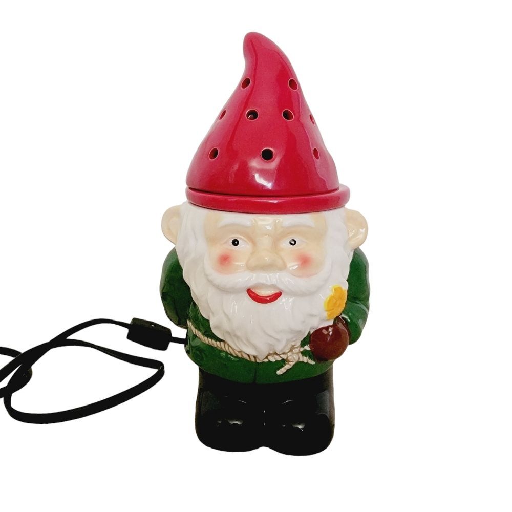 Scentsy Authentic 2017 GARDEN GNOME Full Size Wax Warmer Retired RARE  Spring